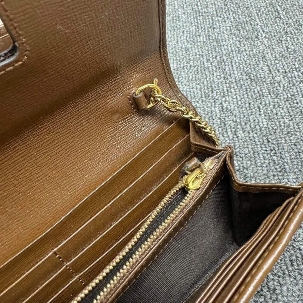 100% Authentic GUCCI Horsebit Chain Wallet Shoulder Bag - Picture 8 of 11